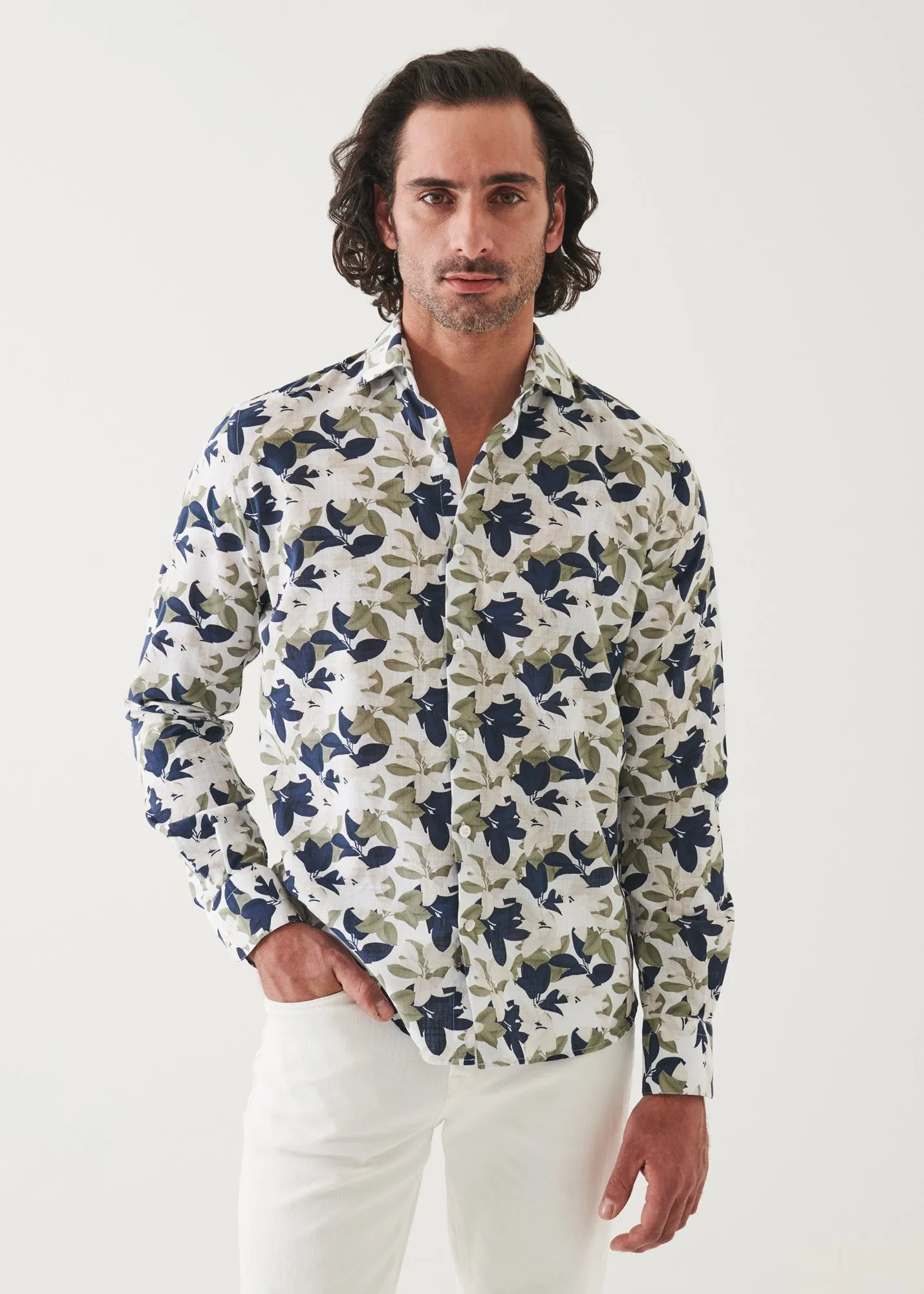 PRINTED COTTON LONG SLEEVE SHIRT