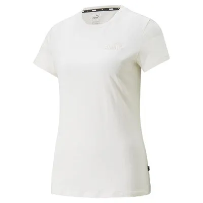 Puma Women's T-shirt short sleeve Mini Logo ESS  Embroidery Tee 848331-99 no color