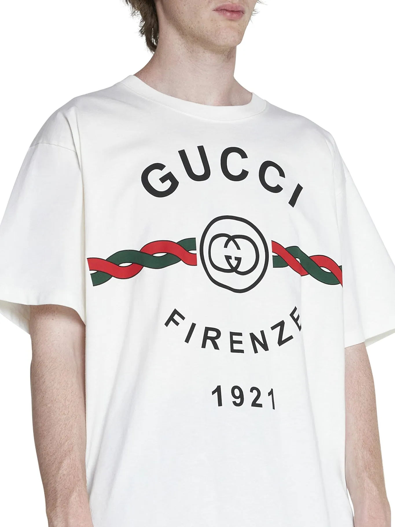 "Gucci Firenze 1921" cotton jersey T-shirt