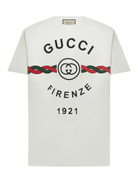 "Gucci Firenze 1921" cotton jersey T-shirt