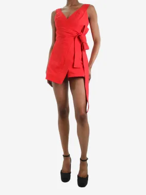 Red cotton playsuit - size XS