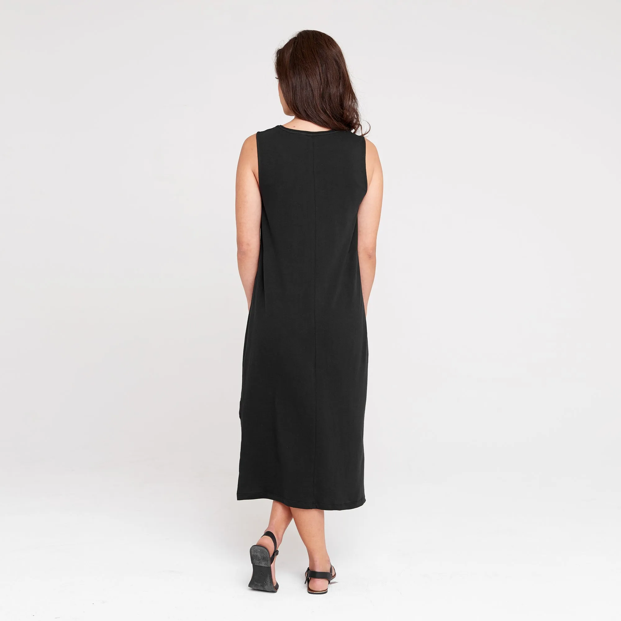 Relaxed Tank Dress  | Black