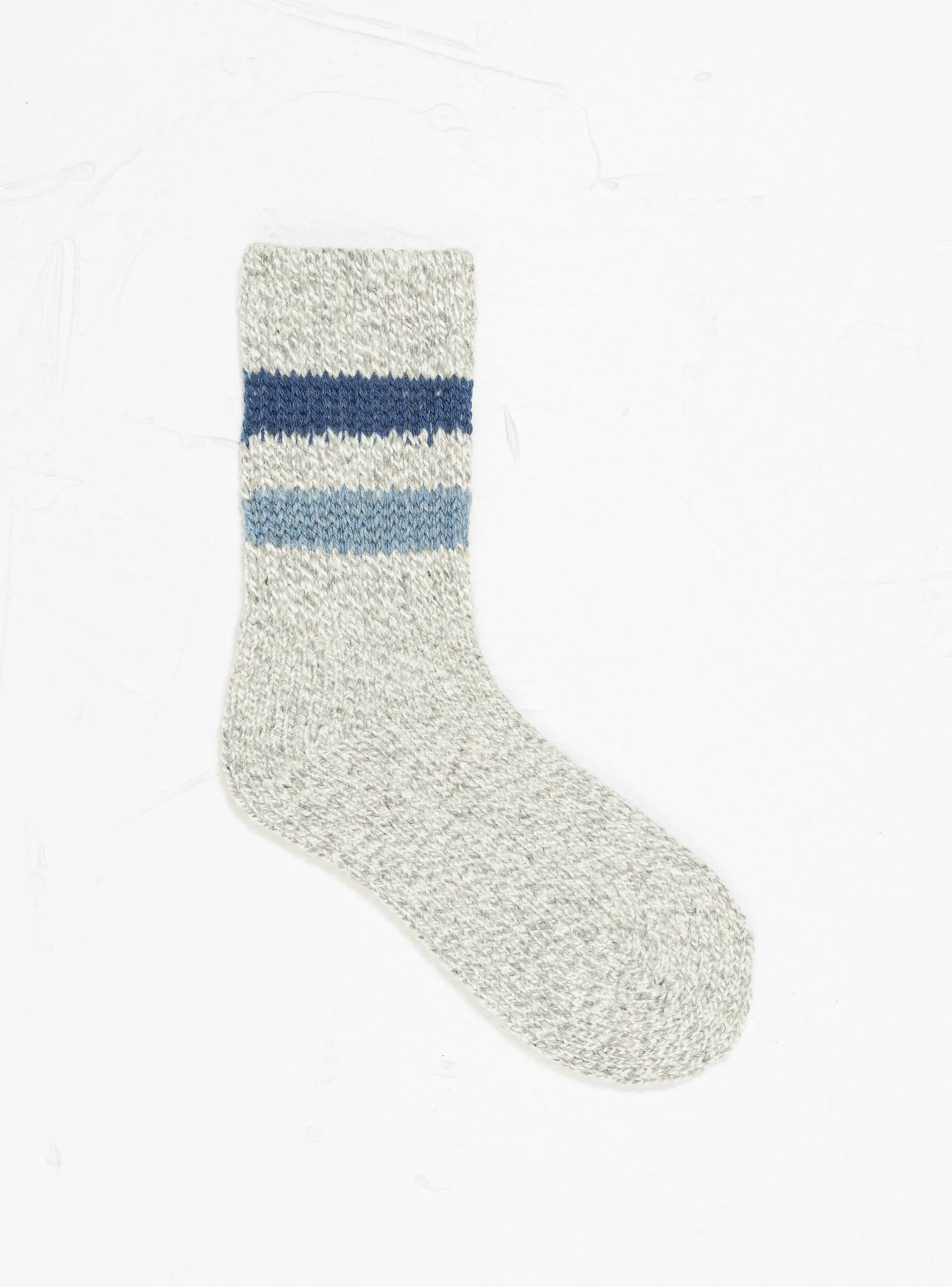 Retro Winter Outdoor Socks Grey & Blue