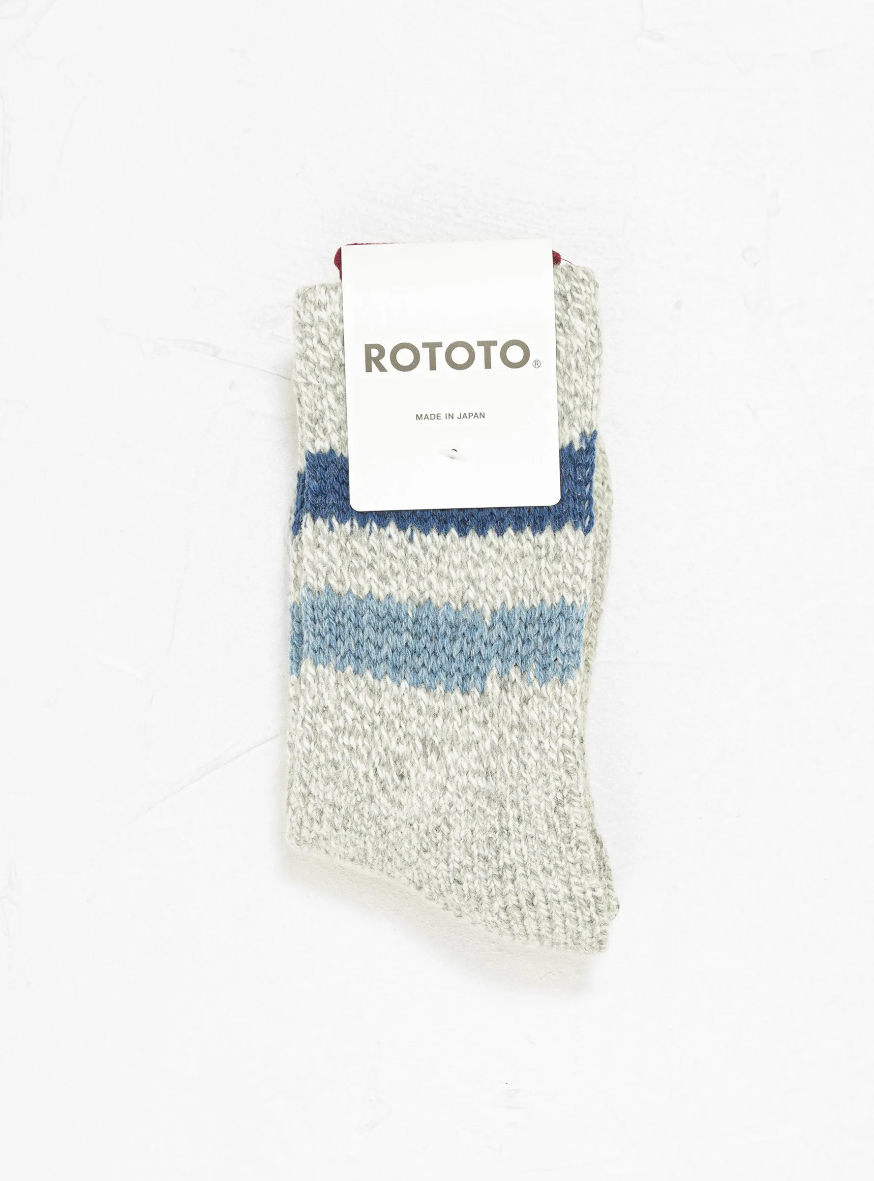 Retro Winter Outdoor Socks Grey & Blue