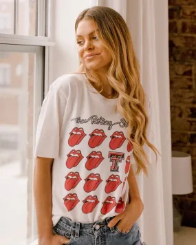 Rolling Stones Texas Tech Multi Lick White Tee