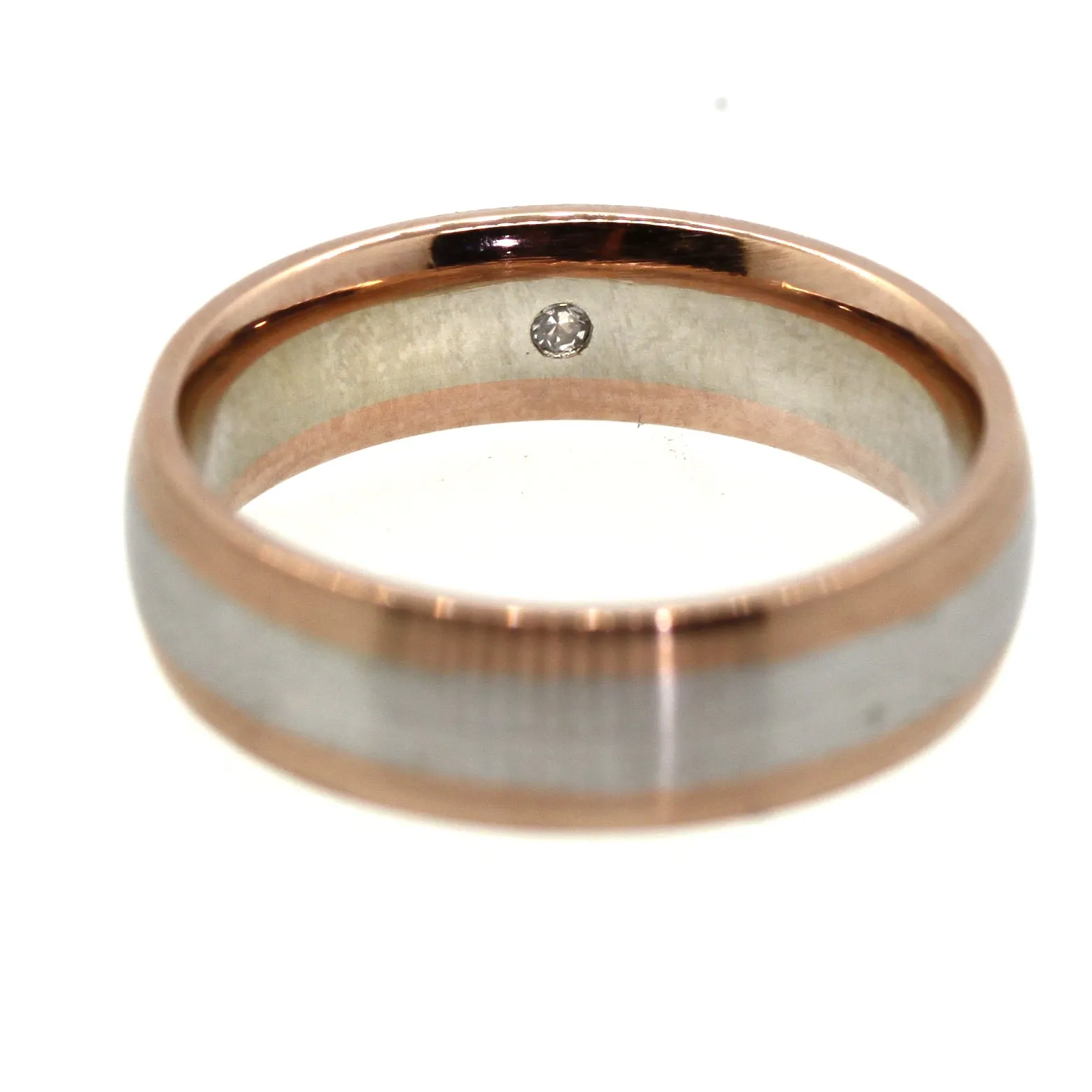 Rose Gold Wedding Band Set