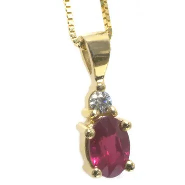 Ruby and Diamond pendant