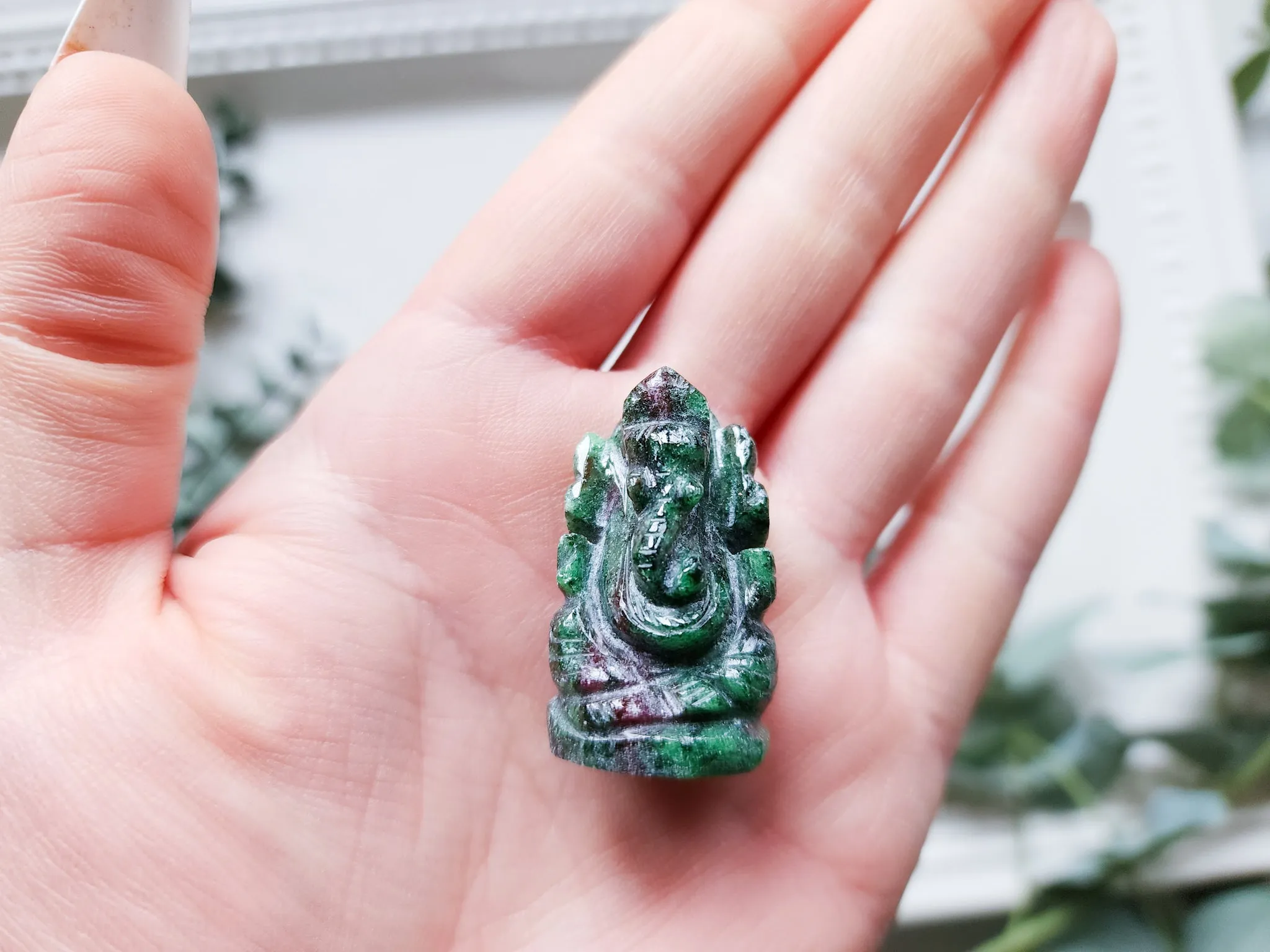 Ruby in Zoisite Mini Ganesha