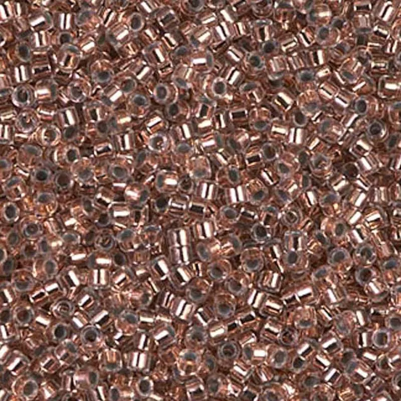 Seed Beads-11/0 Delica-37 Copper Lined Crystal-Miyuki-7 Grams