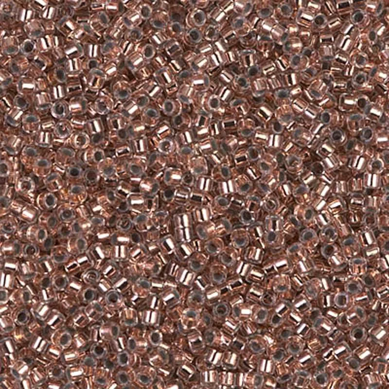 Seed Beads-11/0 Delica-37 Copper Lined Crystal-Miyuki-7 Grams