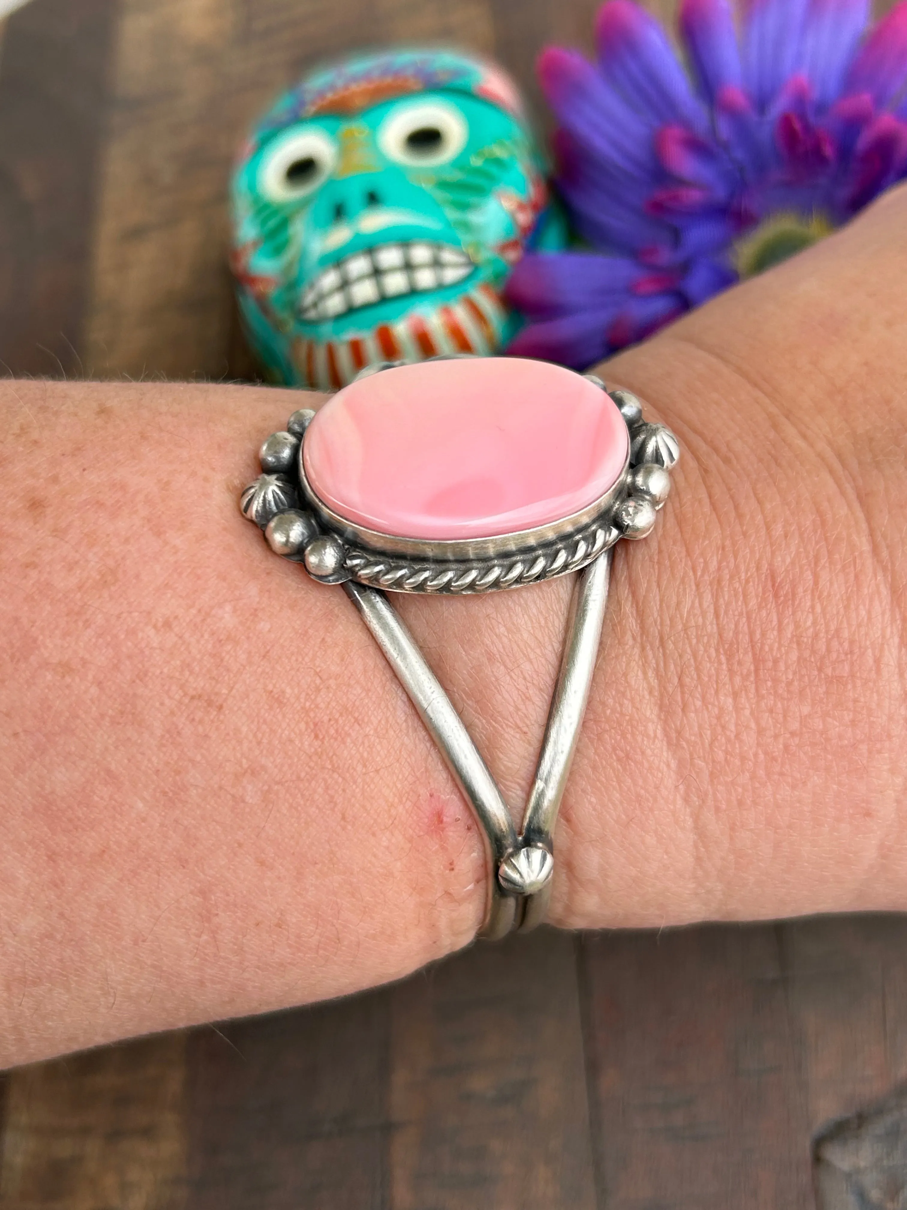 Single Stone Cotton Candy Cuff