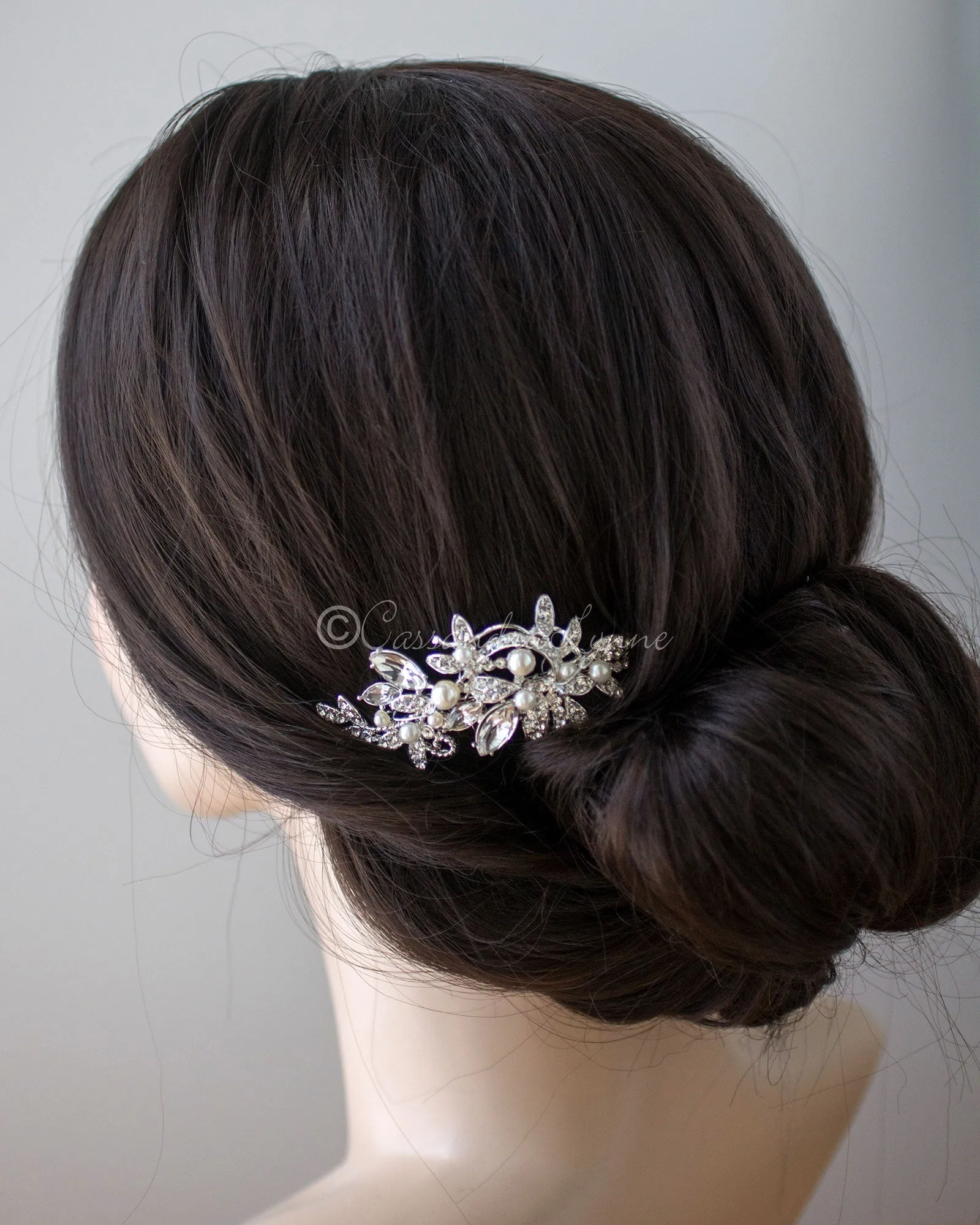 Small Wedding Comb with Pearls