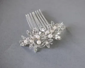 Small Wedding Comb with Pearls