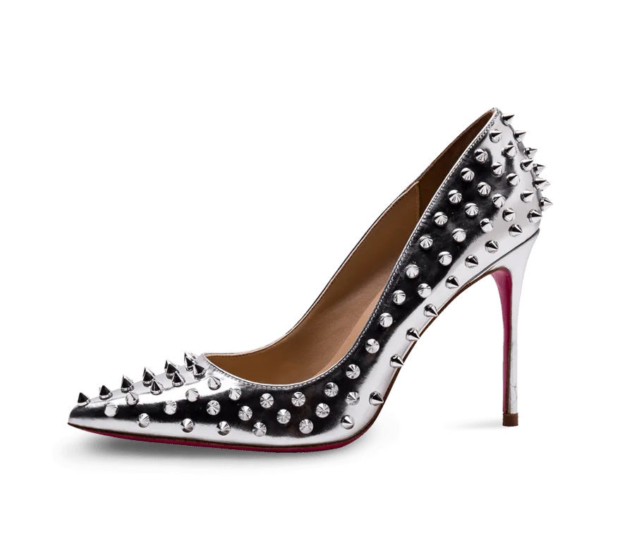 Spikes Pink Sole High Heel Pumps