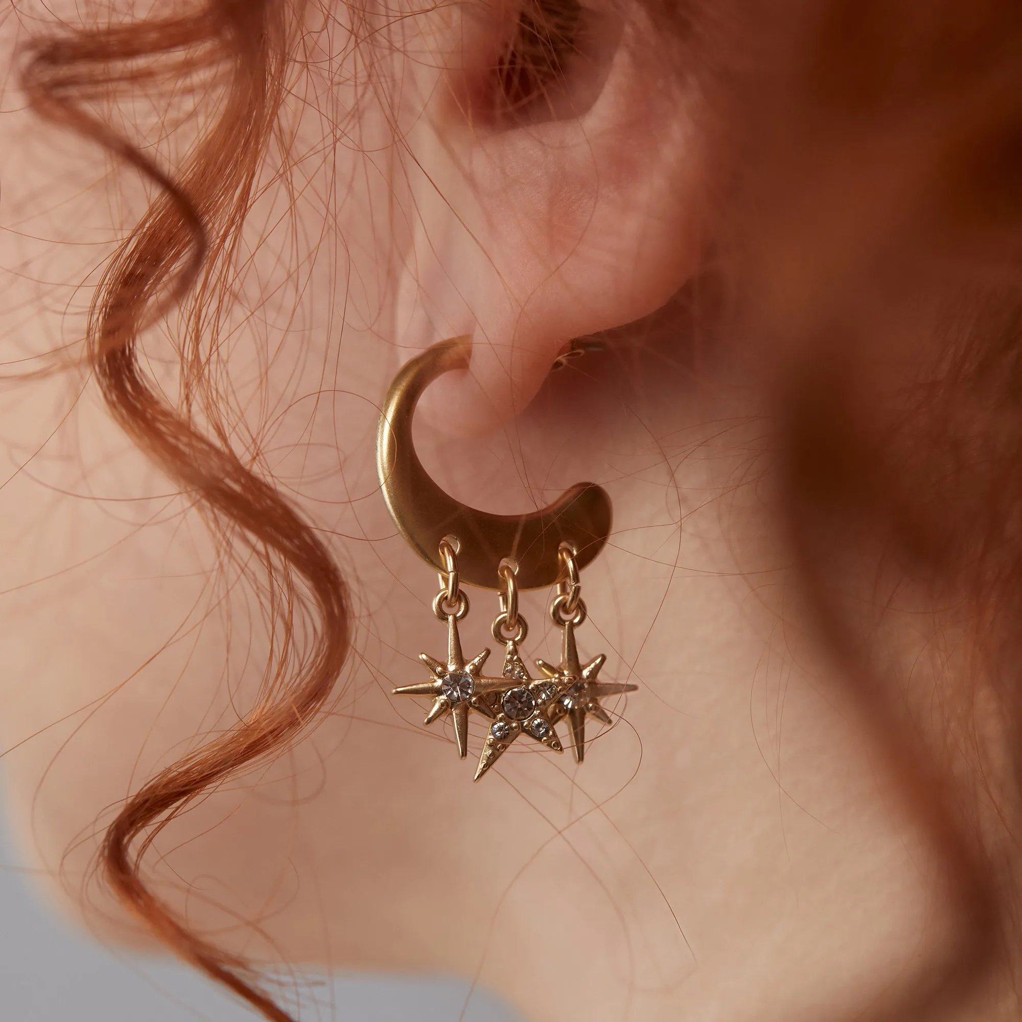 Star Multicharm Hoop Earrings