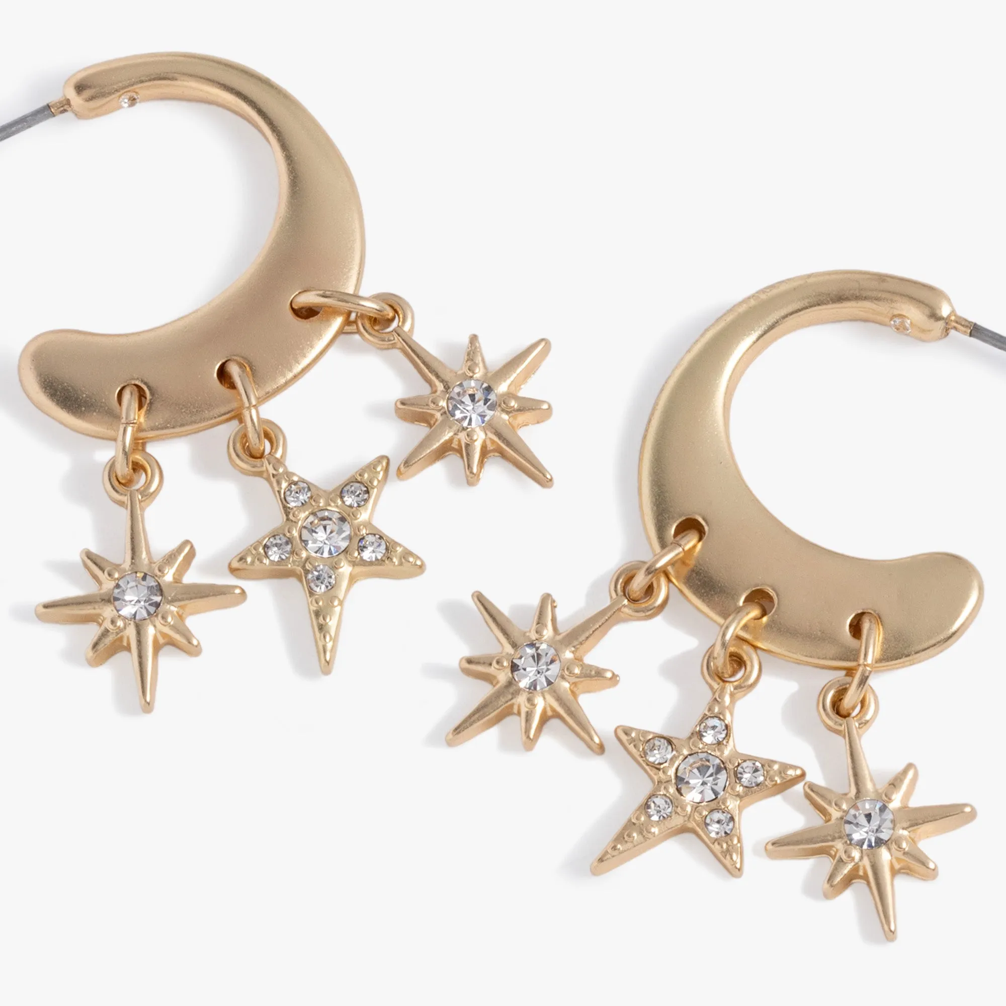 Star Multicharm Hoop Earrings