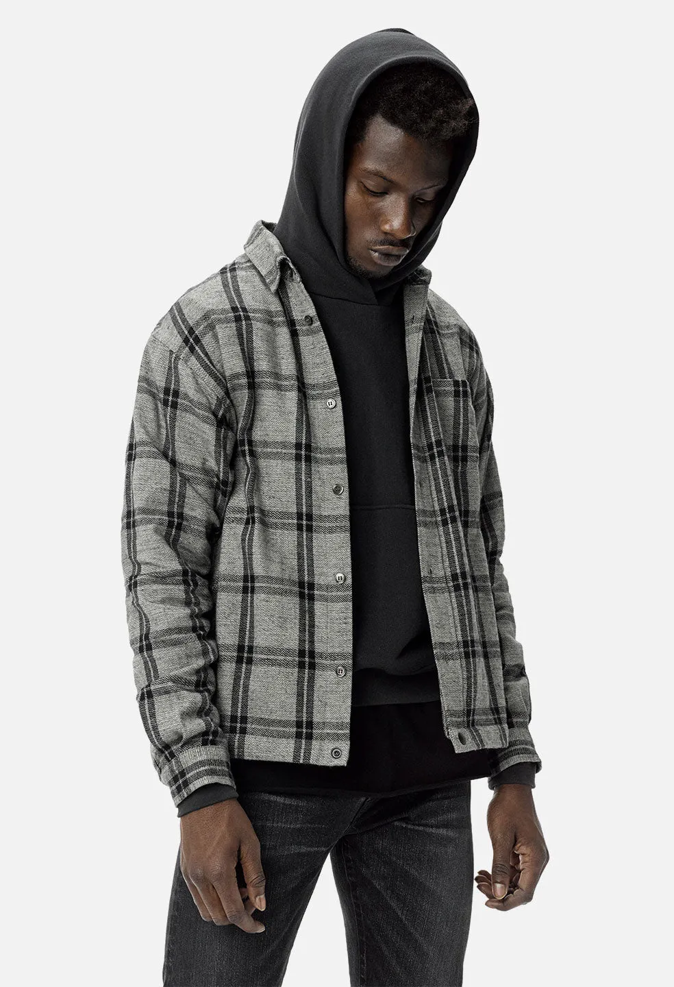 Switch Overshirt / Grey Plaid