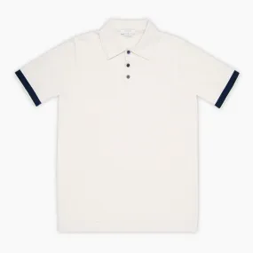 Tandery short-sleeved knitted Polo in Egyptian Cotton