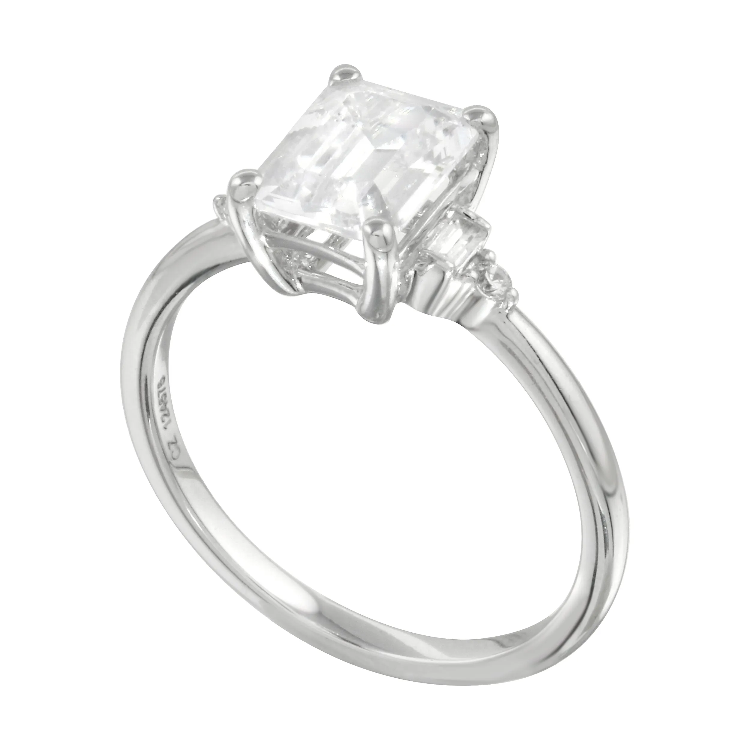 The Emerald Cut and Baguette Diamond Engagement Ring