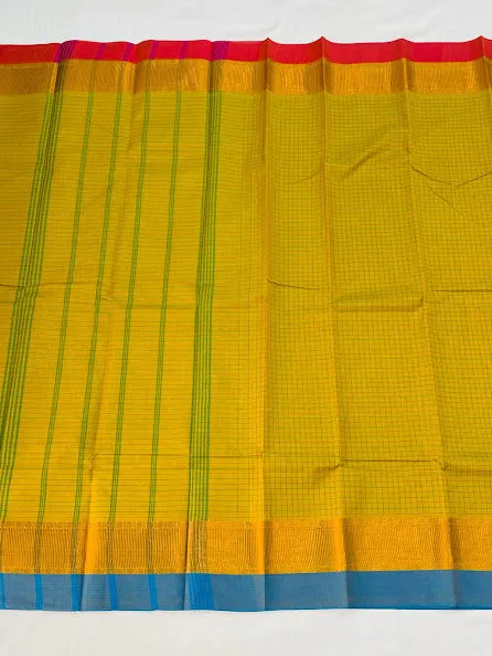 Traditional Sungudi Cotton Saree With Double Border