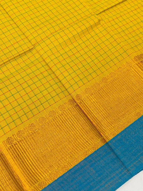 Traditional Sungudi Cotton Saree With Double Border