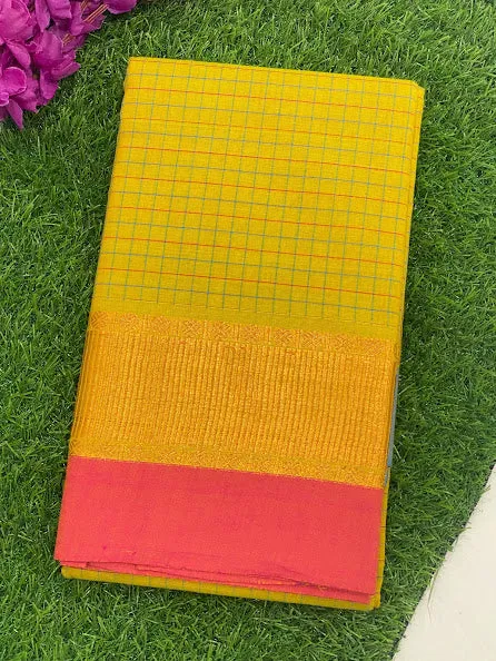 Traditional Sungudi Cotton Saree With Double Border