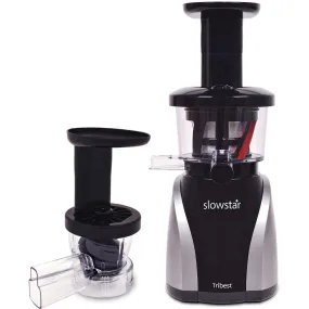 Tribest Slowstar SW-2000-B Vertical Slow Juicer & Mincer W/ Spout Cap