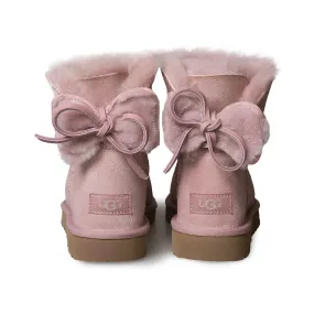 UGG Classic Double Bow Mini Pink Crystal Boots - Women's