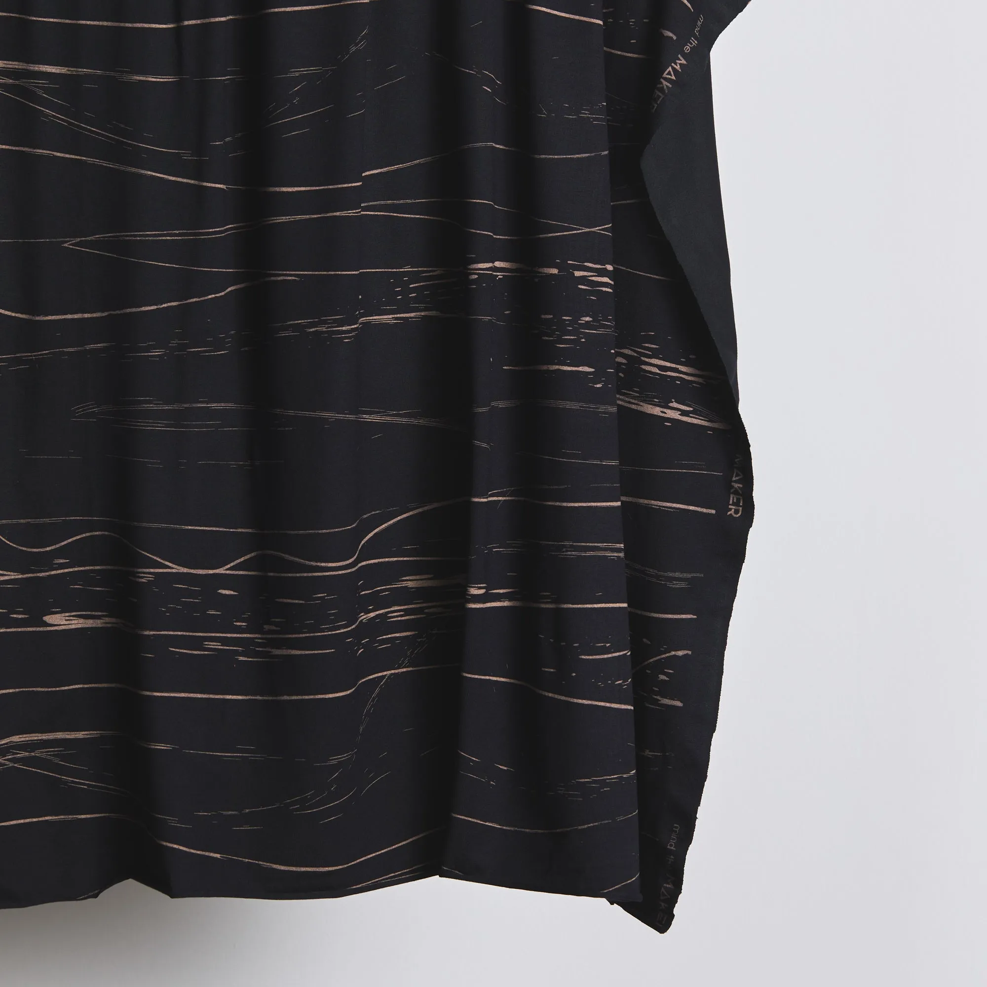 Viscose Stretch Jersey in Stray Lines Black