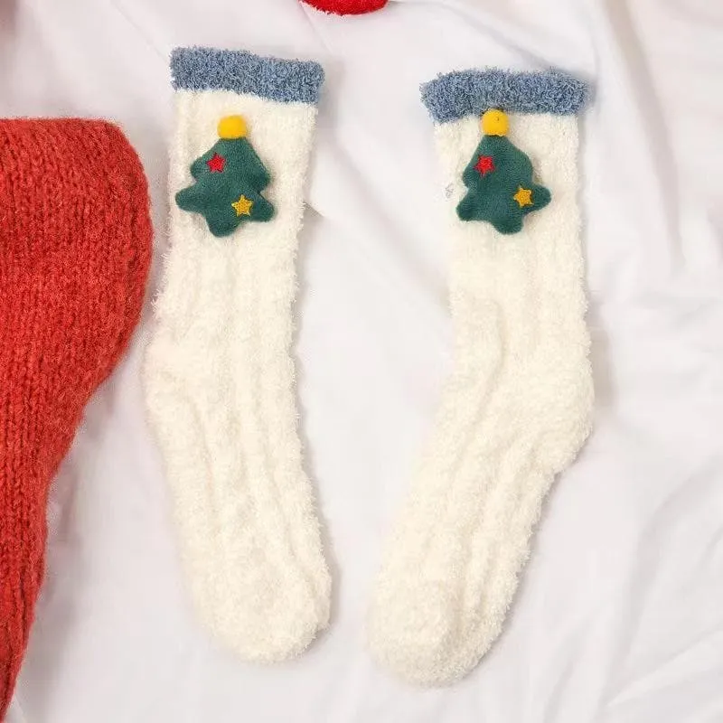 Women's Christmas Home Coral Fleece Socks