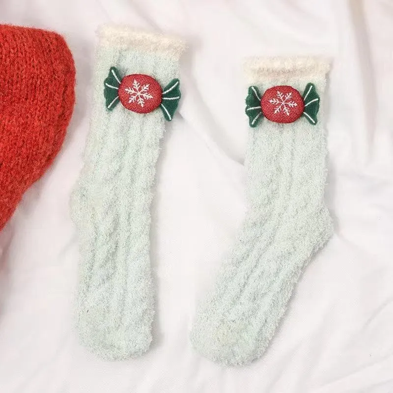 Women's Christmas Home Coral Fleece Socks