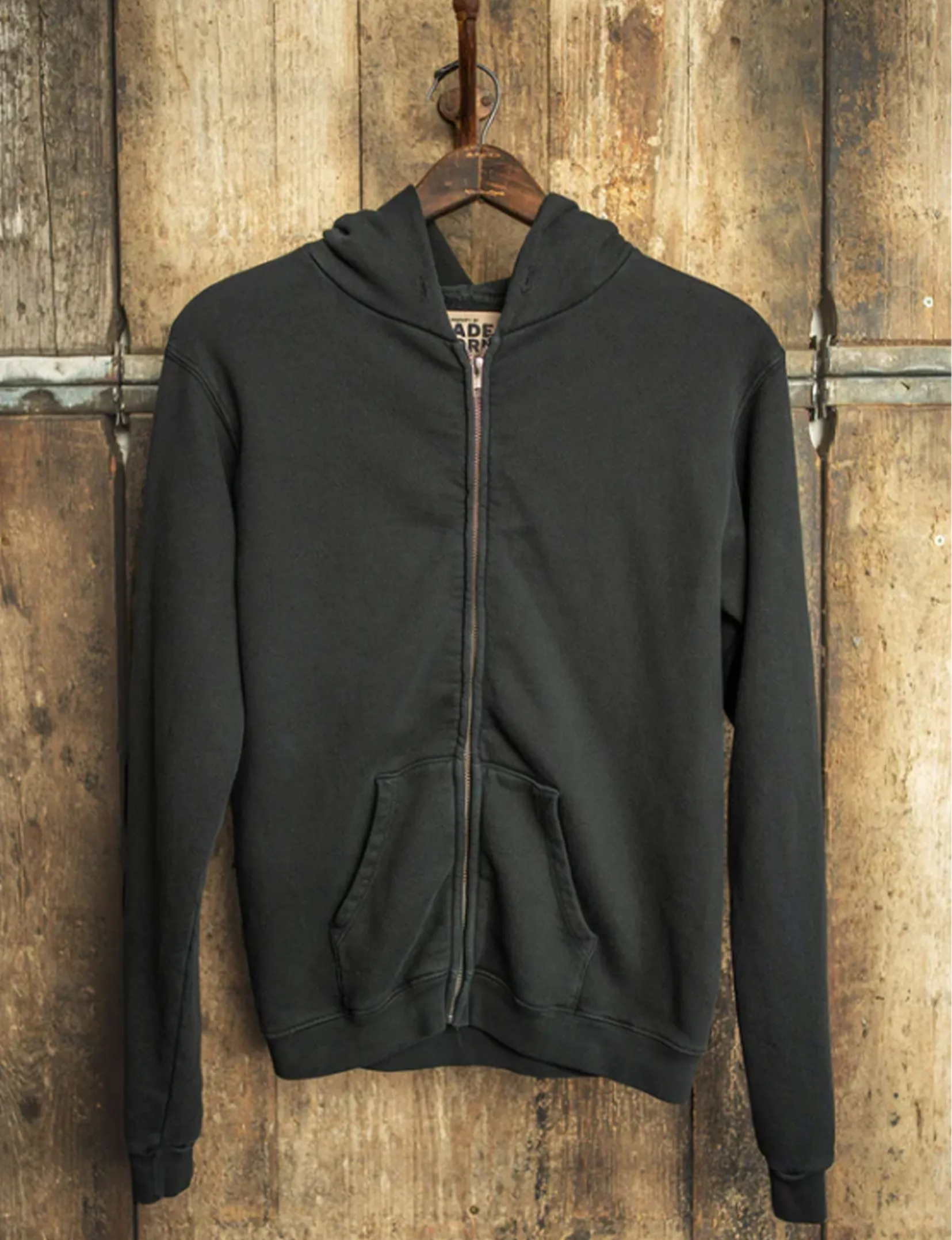 Zip Fleece Hoodie, Coal